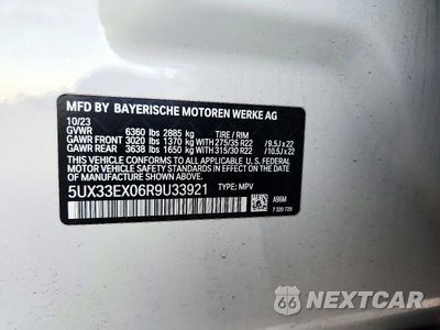 Zdjęcie 13 z 13 samochodu: 2024 BMW X6 XDRIVE40I VIN:5UX33EX06R9U33921 - miniatura