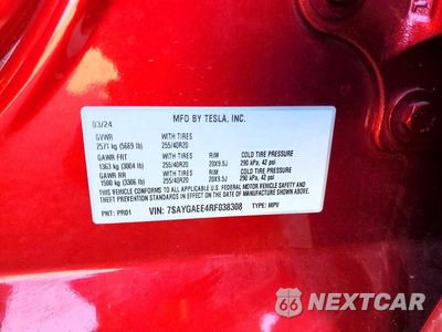 Zdjęcie 13 z 13 samochodu: 2024 TESLA MODEL Y VIN:7SAYGAEE4RF038308 - miniatura