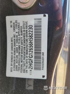 Zdjęcie 12 z 12 samochodu: 2006 HONDA CIVIC LX VIN:2HGFG12656H582230 - miniatura
