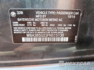 Zdjęcie 12 z 12 samochodu: 2015 BMW 328 XI SULEV VIN:WBA3B5G53FNS15130 - miniatura