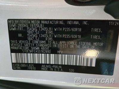 Zdjęcie 13 z 13 samochodu: 2025 TOYOTA SIENNA PLATINUM 7-PASSENGER VIN:5TDESKFC4SS162890 - miniatura