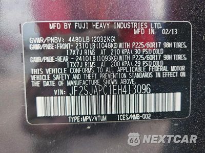 Zdjęcie 14 z 14 samochodu: 2014 SUBARU FORESTER 2.5I TOURING VIN:JF2SJAPC1EH413096 - miniatura