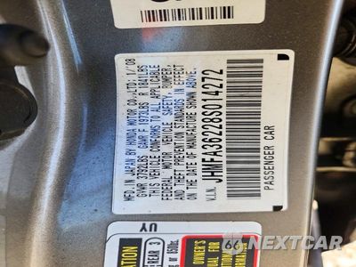 Zdjęcie 12 z 12 samochodu: 2008 HONDA CIVIC HYBRID VIN:JHMFA36228S014272 - miniatura