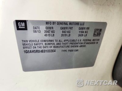 Zdjęcie 12 z 12 samochodu: 2014 CADILLAC ATS LUXURY VIN:1G6AH5RX4E0100364 - miniatura