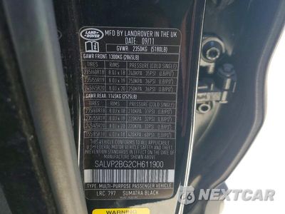 Zdjęcie 13 z 13 samochodu: 2012 LAND ROVER RANGE ROVER EVOQUE PURE PLUS VIN:SALVP2BG2CH611900 - miniatura
