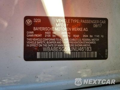 Zdjęcie 12 z 12 samochodu: 2018 BMW 320 XI VIN:WBA8E5G59JNU46183 - miniatura