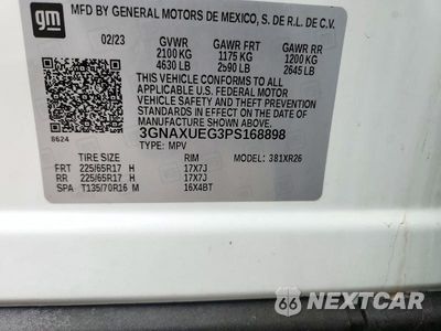 Zdjęcie 12 z 12 samochodu: 2023 CHEVROLET EQUINOX LT VIN:3GNAXUEG3PS168898 - miniatura