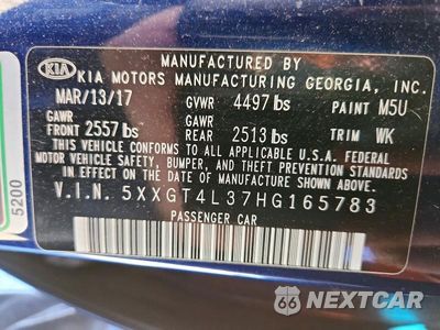 Zdjęcie 12 z 12 samochodu: 2017 KIA OPTIMA LX VIN:5XXGT4L37HG165783 - miniatura
