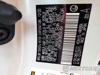 Zdjęcie 13 z 13 samochodu: 2021 LEXUS UX 250H VIN:JTHP9JBH3M2041454 - miniatura