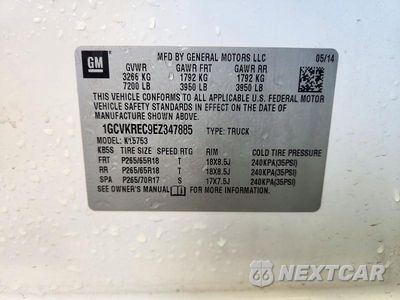 Zdjęcie 13 z 13 samochodu: 2014 CHEVROLET SILVERADO K1500 LT VIN:1GCVKREC9EZ347885 - miniatura