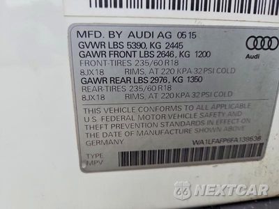 Zdjęcie 13 z 13 samochodu: 2015 AUDI Q5 PREMIUM PLUS VIN:WA1LFAFP6FA139536 - miniatura