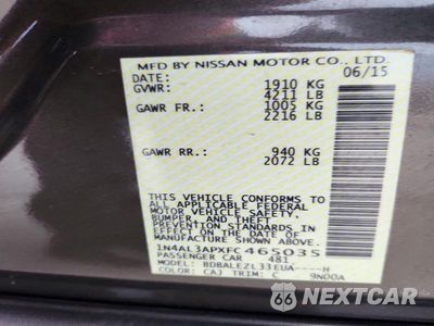 Zdjęcie 13 z 13 samochodu: 2015 NISSAN ALTIMA 2.5 S VIN:1N4AL3APXFC465035 - miniatura