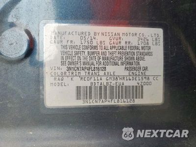 Zdjęcie 12 z 12 samochodu: 2015 NISSAN VERSA 1.6 SV VIN:3N1CN7AP4FL816128 - miniatura
