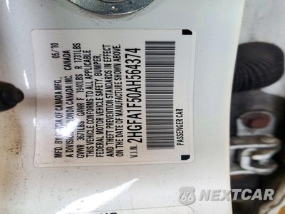 Zdjęcie 13 z 13 samochodu: 2010 HONDA CIVIC LX VIN:2HGFA1F50AH564374 - miniatura