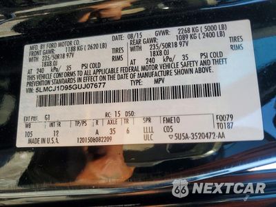 Zdjęcie 13 z 13 samochodu: 2016 LINCOLN MKC PREMIERE VIN:5LMCJ1D95GUJ07677 - miniatura