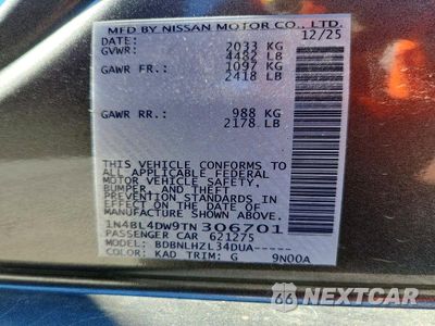 Zdjęcie 13 z 13 samochodu: 2026 NISSAN ALTIMA SV VIN:1N4BL4DW9TN306701 - miniatura