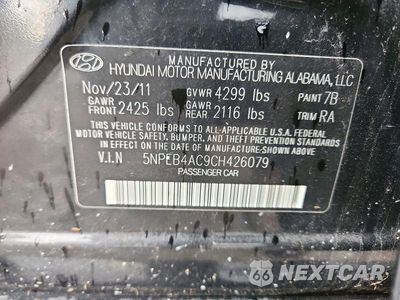 Zdjęcie 12 z 12 samochodu: 2012 HYUNDAI SONATA GLS VIN:5NPEB4AC9CH426079 - miniatura