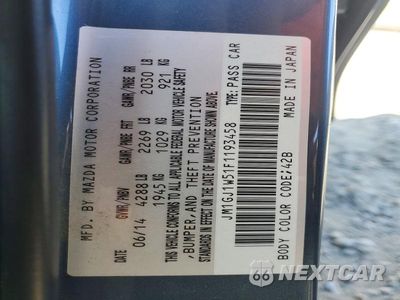 Zdjęcie 12 z 12 samochodu: 2015 MAZDA 6 GRAND TOURING VIN:JM1GJ1W51F1193458 - miniatura