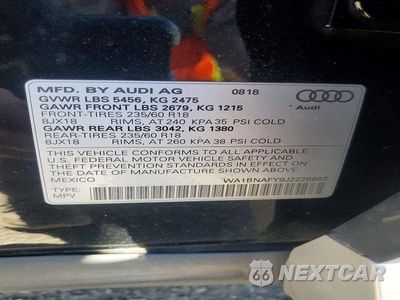 Zdjęcie 14 z 14 samochodu: 2018 AUDI Q5 PREMIUM PLUS VIN:WA1BNAFY9J2228883 - miniatura