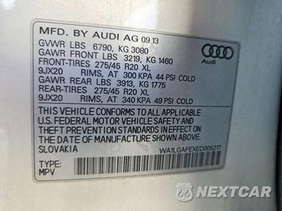 Zdjęcie 13 z 13 samochodu: 2014 AUDI Q7 PREMIUM PLUS VIN:WA1LGAFEXED005217 - miniatura