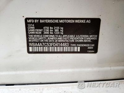 Zdjęcie 12 z 12 samochodu: 2015 BMW 428 I GRAN COUPE VIN:WBA4A5C50FG051417 - miniatura