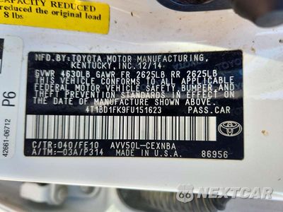Zdjęcie 12 z 12 samochodu: 2015 TOYOTA CAMRY HYBRID LE VIN:4T1BD1FK9FU151623 - miniatura