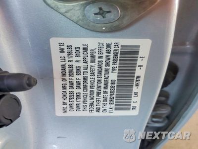 Zdjęcie 13 z 13 samochodu: 2012 HONDA CIVIC EX VIN:19XFB2F83CE351803 - miniatura