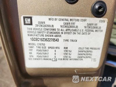 Zdjęcie 12 z 12 samochodu: 2006 CHEVROLET SILVERADO C1500 VIN:1GCEC19Z36Z270543 - miniatura