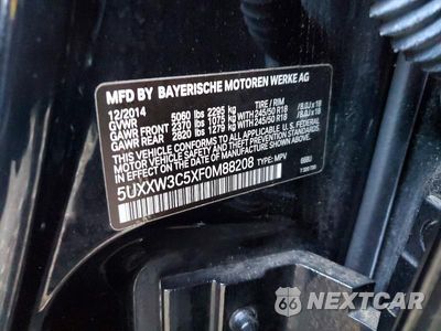 Zdjęcie 12 z 12 samochodu: 2015 BMW X4 XDRIVE28I VIN:5UXXW3C5XF0M88208 - miniatura