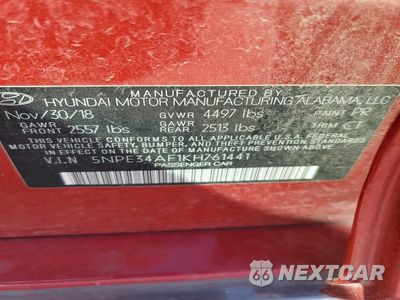 Zdjęcie 13 z 13 samochodu: 2019 HYUNDAI SONATA SPORT VIN:5NPE34AF1KH761441 - miniatura