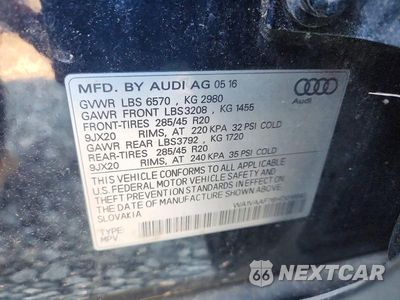 Zdjęcie 14 z 14 samochodu: 2017 AUDI Q7 PRESTIGE VIN:WA1VAAF76HD016683 - miniatura