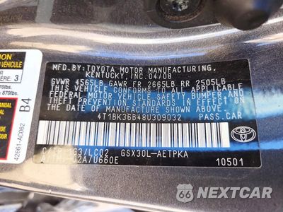 Zdjęcie 12 z 12 samochodu: 2008 TOYOTA AVALON LIMITED VIN:4T1BK36B48U309032 - miniatura