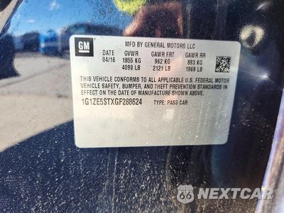 Zdjęcie 13 z 13 samochodu: 2016 CHEVROLET MALIBU LT VIN:1G1ZE5STXGF288624 - miniatura