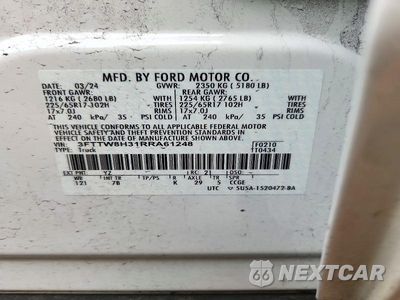 Zdjęcie 12 z 12 samochodu: 2024 FORD MAVERICK XLT VIN:3FTTW8H31RRA61248 - miniatura