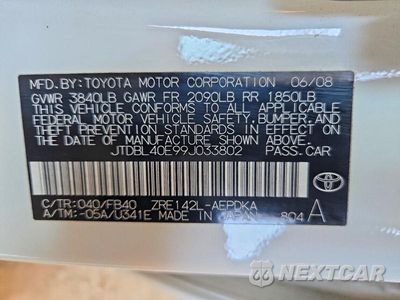 Zdjęcie 13 z 13 samochodu: 2009 TOYOTA COROLLA LE VIN:JTDBL40E99J033802 - miniatura
