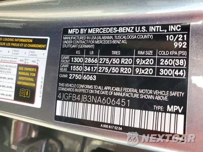 Zdjęcie 13 z 13 samochodu: 2022 MERCEDES-BENZ GLE 350 VIN:4JGFB4JB3NA606451 - miniatura