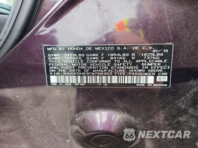 Zdjęcie 13 z 13 samochodu: 2015 HONDA FIT EX VIN:3HGGK5H83FM768403 - miniatura