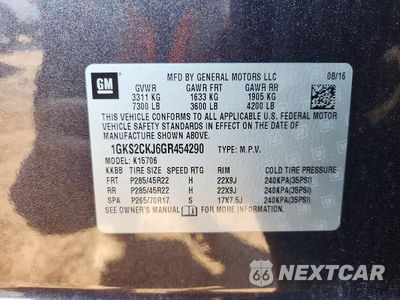 Zdjęcie 13 z 13 samochodu: 2016 GMC YUKON DENALI VIN:1GKS2CKJ6GR454290 - miniatura