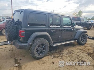 Trzecie zdjęcie samochodu z tyłu: 2021 JEEP WRANGLER UNLIMITED SPORT VIN:1C4HJXDGXMW609003 - miniatura