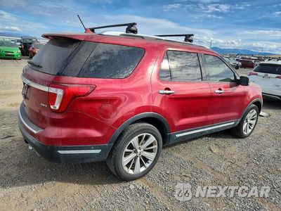 Trzecie zdjęcie samochodu z tyłu: 2018 FORD EXPLORER LIMITED VIN:1FM5K8F82JGC87860 - miniatura