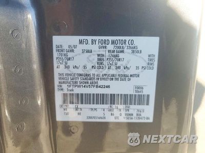 Zdjęcie 12 z 12 samochodu: 2007 FORD F150 SUPERCREW VIN:1FTPW14V57FB42246 - miniatura