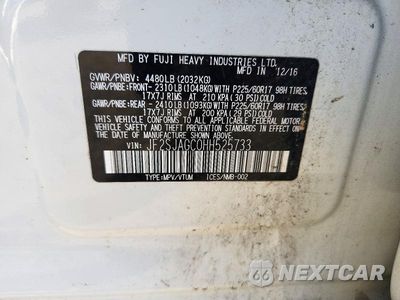 Zdjęcie 13 z 13 samochodu: 2017 SUBARU FORESTER 2.5I PREMIUM VIN:JF2SJAGC0HH525733 - miniatura