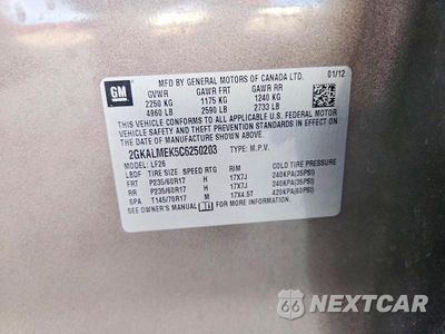 Zdjęcie 14 z 14 samochodu: 2012 GMC TERRAIN SLE VIN:2GKALMEK5C6250203 - miniatura