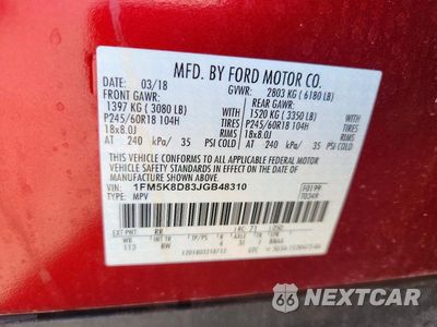 Zdjęcie 14 z 14 samochodu: 2018 FORD EXPLORER XLT VIN:1FM5K8D83JGB48310 - miniatura