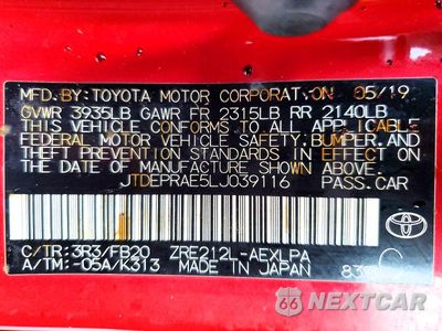 Zdjęcie 12 z 12 samochodu: 2020 TOYOTA COROLLA LE VIN:JTDEPRAE5LJ039116 - miniatura