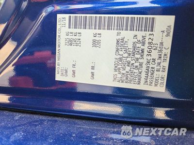 Zdjęcie 12 z 12 samochodu: 2019 NISSAN MAXIMA 3.5 SV VIN:1N4AA6AV3KC360823 - miniatura