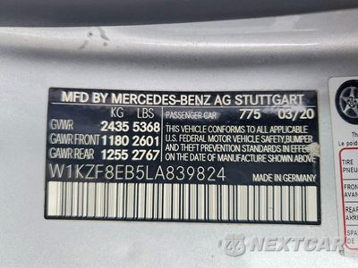Zdjęcie 12 z 12 samochodu: 2020 MERCEDES-BENZ E 350 4MATIC VIN:W1KZF8EB5LA839824 - miniatura