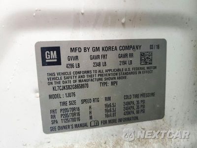 Zdjęcie 13 z 13 samochodu: 2016 CHEVROLET TRAX LS VIN:KL7CJKSB2GB658970 - miniatura