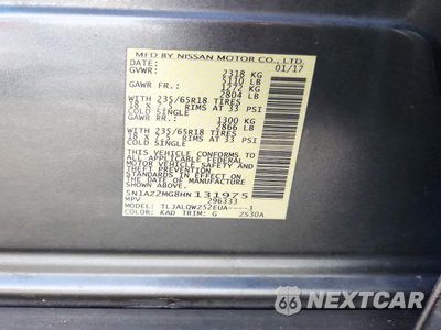 Zdjęcie 14 z 14 samochodu: 2017 NISSAN MURANO SV VIN:5N1AZ2MG8HN131975 - miniatura