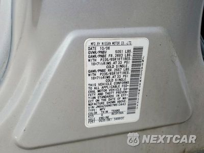Zdjęcie 14 z 14 samochodu: 2007 NISSAN MURANO S VIN:JN8AZ08W97W613443 - miniatura